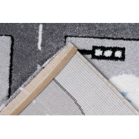 Tapis 230x160cm, design A133O coloris gris - Confort et élégance pour votre intérieur