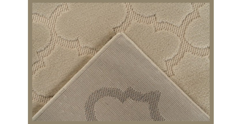 Tapis 170x120cm, design A102A coloris beige - Confort et élégance pour votre intérieur