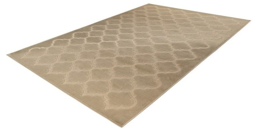 Tapis 230x160cm, design A102A coloris beige - Confort et élégance pour votre intérieur