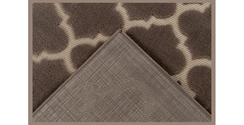 Tapis 300x80cm, design A102A coloris taupe - Confort et élégance pour votre intérieur