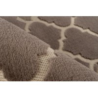 Tapis 230x160cm, design A102A coloris taupe - Confort et élégance pour votre intérieur