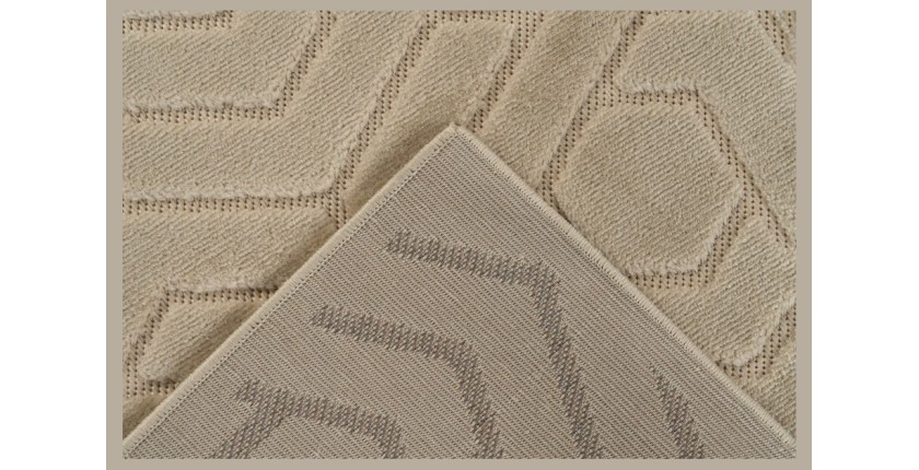 Tapis 150x80cm, design A202A coloris beige - Confort et élégance pour votre intérieur