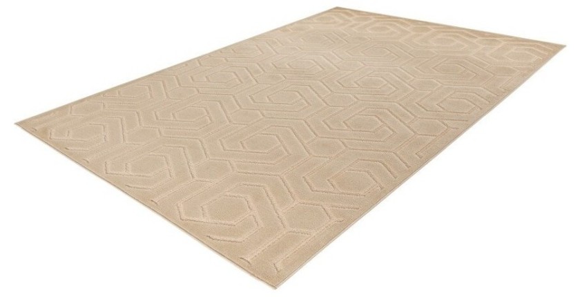 Tapis 290x200cm, design A202A coloris beige - Confort et élégance pour votre intérieur