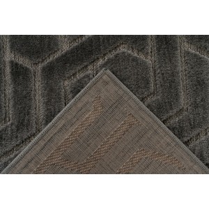 Tapis 170x120cm, design A202A coloris gris - Confort et élégance pour votre intérieur