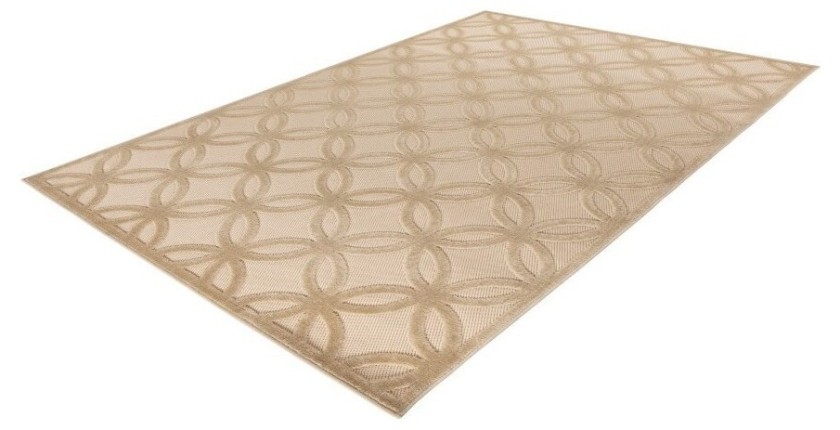 Tapis 170x120cm, design A302A coloris beige - Confort et élégance pour votre intérieur