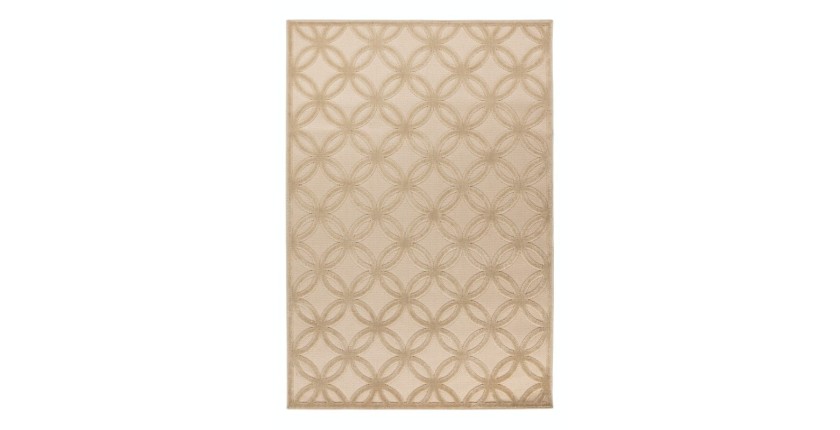 Tapis 170x120cm, design A302A coloris beige - Confort et élégance pour votre intérieur