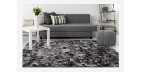 Tapis 150x80cm, design B005O coloris graphite - Confort et élégance pour votre intérieur