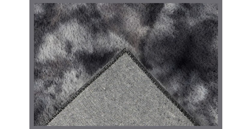 Tapis 150x80cm, design B005O coloris graphite - Confort et élégance pour votre intérieur