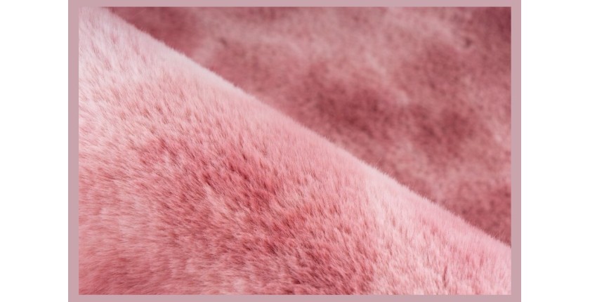 Tapis 150x80cm, design B005O coloris rose - Confort et élégance pour votre intérieur