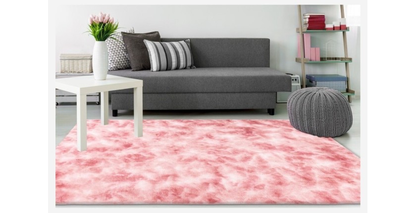 Tapis 230x160cm, design B005O coloris rose - Confort et élégance pour votre intérieur