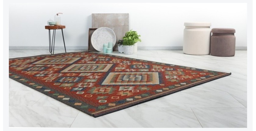 Tapis 170x120cm, design C103I coloris multicolore - Confort et élégance pour votre intérieur