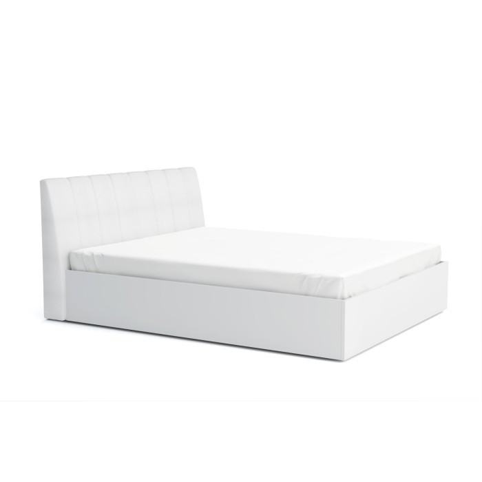 Lit Design collection VERONA avec option Coffre 160x200, coloris blanc