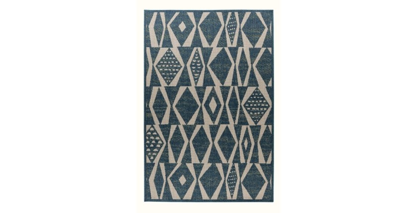 Tapis 230x160cm, design C203I coloris bleu - Confort et élégance pour votre intérieur