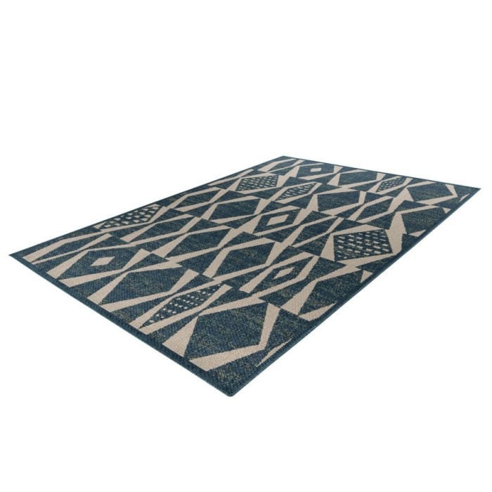 Tapis 290x200cm, design C203I coloris bleu - Confort et élégance pour votre intérieur