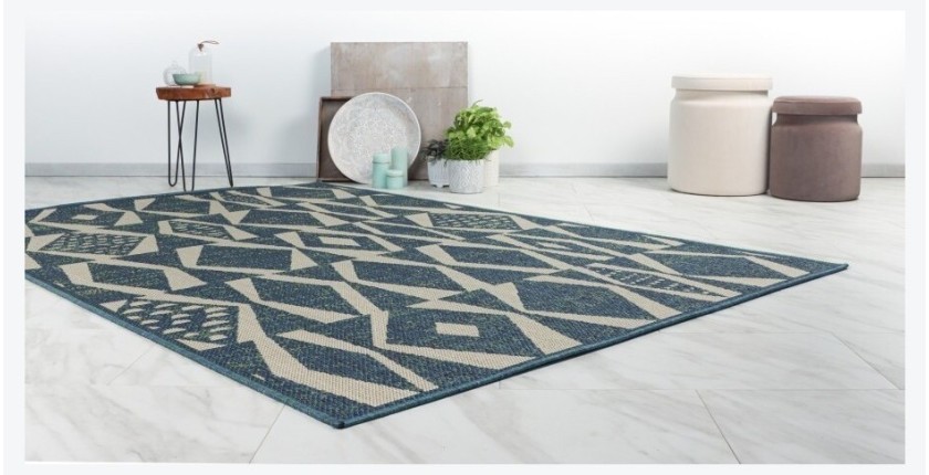 Tapis 330x240cm, design C203I coloris bleu - Confort et élégance pour votre intérieur