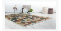 Tapis 150x80cm, design C303I coloris multicolore - Confort et élégance pour votre intérieur