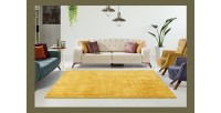 Tapis 150x80cm, design C005D coloris jaune - Confort et élégance pour votre intérieur