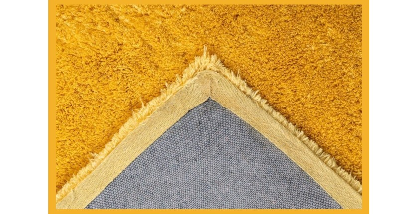 Tapis 150x80cm, design C005D coloris jaune - Confort et élégance pour votre intérieur