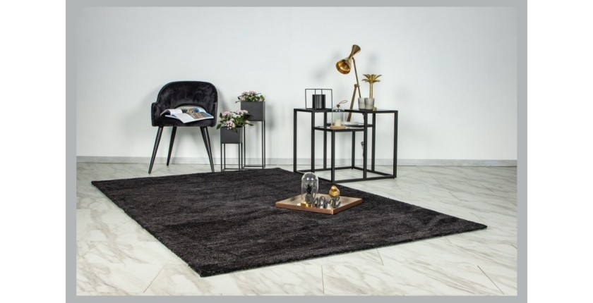 Tapis 150x80cm, design C007Y coloris noir - Confort et élégance pour votre intérieur