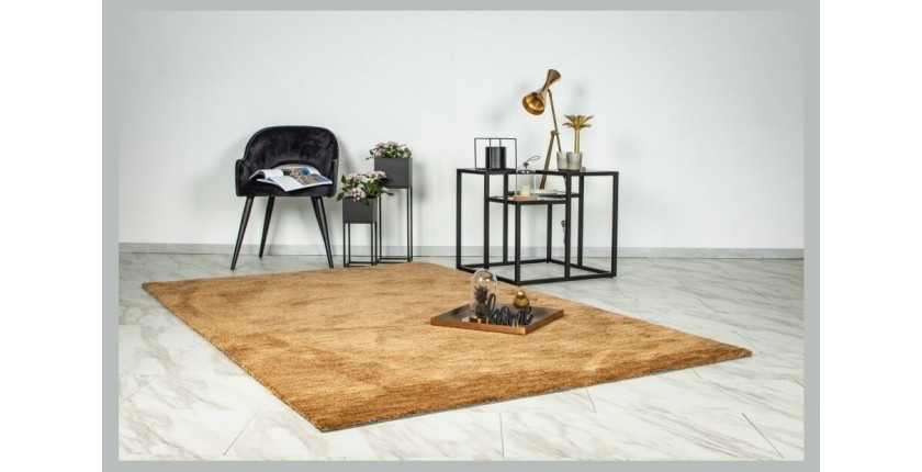 Tapis 290x200cm, design C007Y coloris camel - Confort et élégance pour votre intérieur