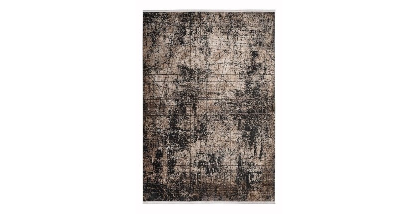 Tapis 230x160cm, design C209E coloris beige - Confort et élégance pour votre intérieur