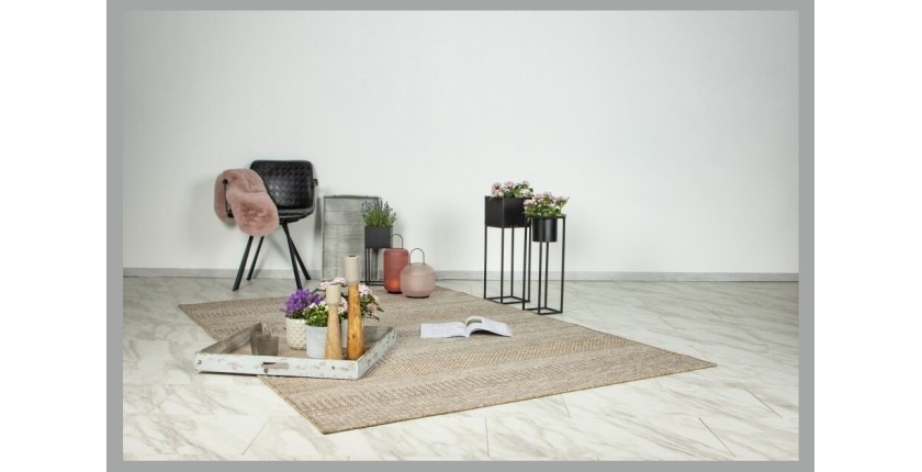 Tapis 290x200cm, design C303A coloris naturel - Confort et élégance pour votre intérieur