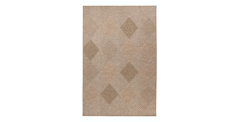 Tapis 150x80cm, design C403A coloris naturel - Confort et élégance pour votre intérieur