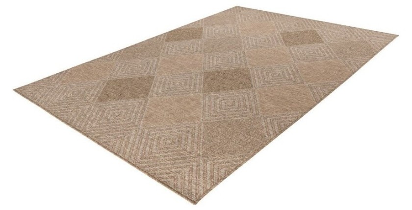 Tapis 170x120cm, design C403A coloris naturel - Confort et élégance pour votre intérieur