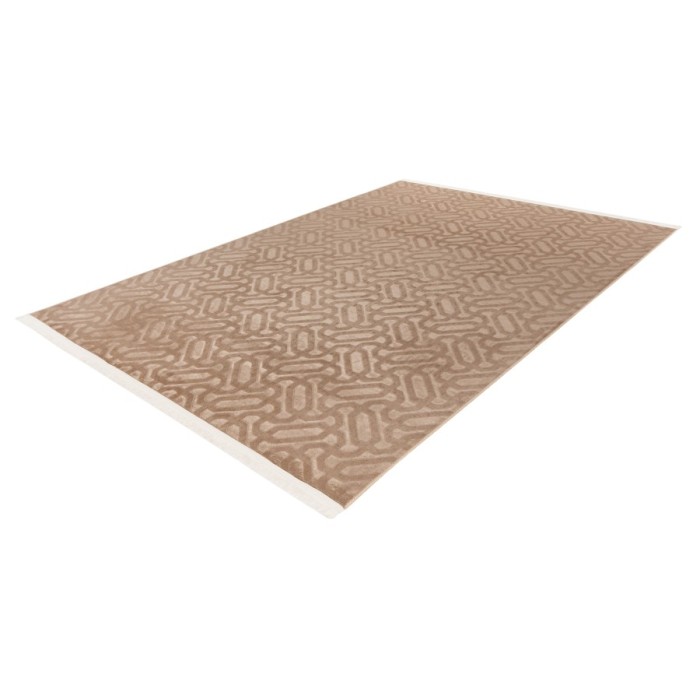 Tapis 140x80cm, design D012A coloris taupe - Confort et élégance pour votre intérieur