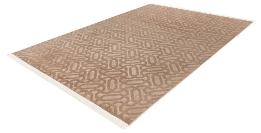 Tapis 140x80cm, design D012A coloris taupe - Confort et élégance pour votre intérieur