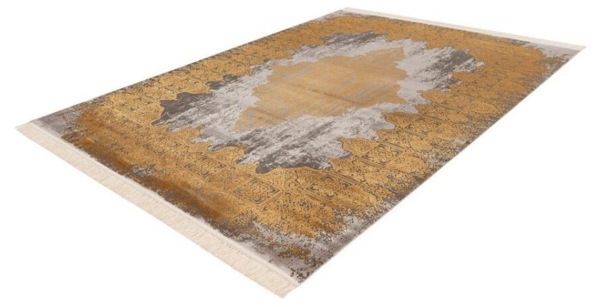 Tapis 230x160cm, design E109E coloris doré - Confort et élégance pour votre intérieur