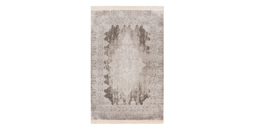 Tapis 150x80cm, design E109E coloris argent - Confort et élégance pour votre intérieur