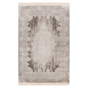 Tapis 150x80cm, design E109E coloris argent - Confort et élégance pour votre intérieur