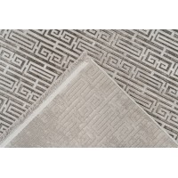 Tapis 290x200cm, design E209E coloris argent - Confort et élégance pour votre intérieur