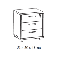 Caisson de rangement bureau 3 tiroirs coloris blanc mat | Collection SOON | Meublorama