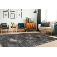 Tapis 150x80cm, design E209E coloris argent - Confort et élégance pour votre intérieur