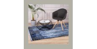 Tapis 150x80cm, design E409E coloris bleu - Confort et élégance pour votre intérieur