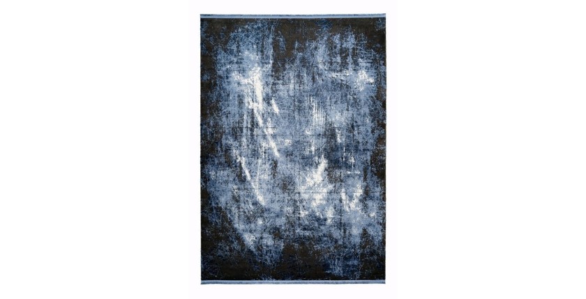 Tapis 150x80cm, design E409E coloris bleu - Confort et élégance pour votre intérieur