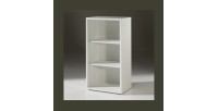 Bibliothèque de Bureau avec 2 étagères coloris blanc mat | Collection SOON | Meublorama