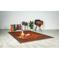 Tapis 150x80cm, design E509E coloris terracotta - Confort et élégance pour votre intérieur