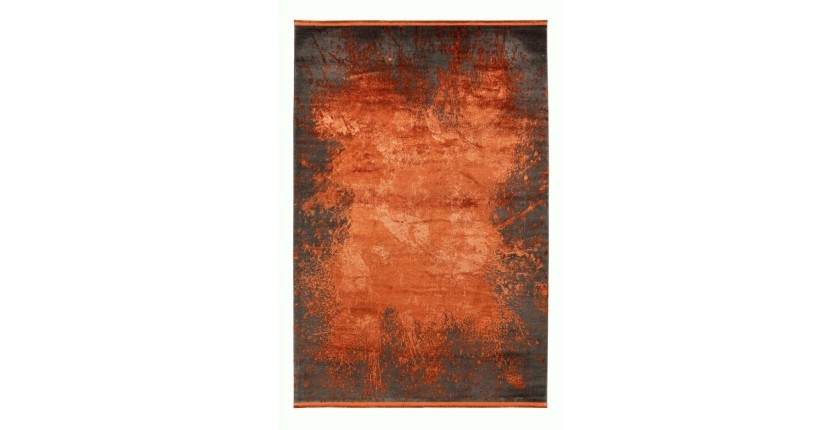 Tapis 150x80cm, design E509E coloris terracotta - Confort et élégance pour votre intérieur