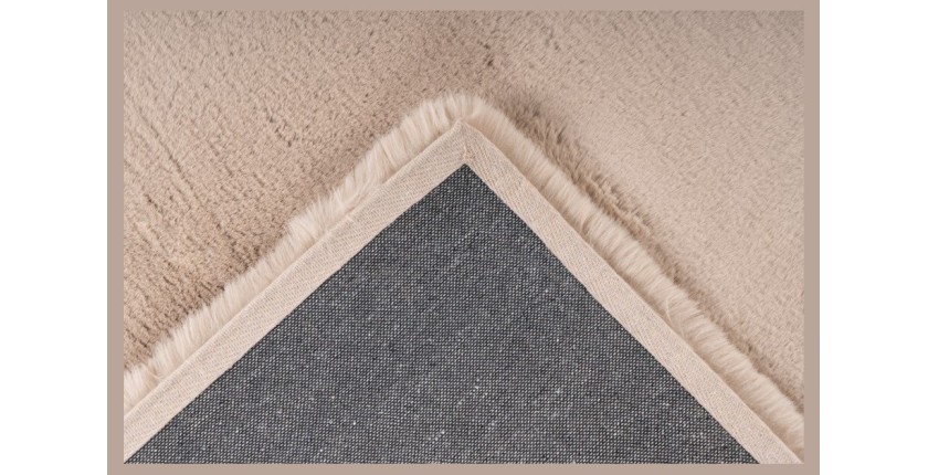 Tapis 170x120cm, design E009Y coloris beige - Confort et élégance pour votre intérieur