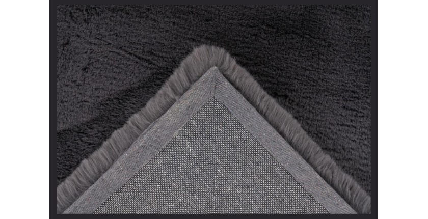 Tapis 170x120cm, design E009Y coloris graphite - Confort et élégance pour votre intérieur