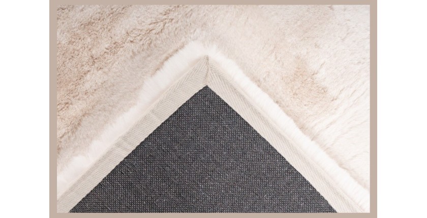 Tapis 170x120cm, design E009Y coloris ivoire - Confort et élégance pour votre intérieur