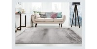 Tapis 150x80cm, design E009Y coloris argent - Confort et élégance pour votre intérieur