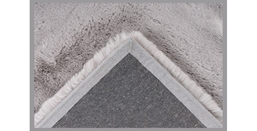 Tapis 290x200cm, design E009Y coloris argent - Confort et élégance pour votre intérieur