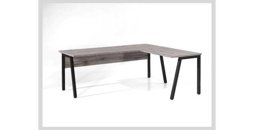 Ensemble de 8 meubles de bureau professionnel coloris gris effet bois collection SOON