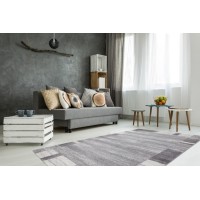 Tapis 150x80cm, design F005G coloris argent - Confort et élégance pour votre intérieur