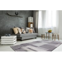 Tapis 170x120cm, design F105G coloris argent - Confort et élégance pour votre intérieur