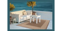 Tapis 110x60cm, design F205A coloris café - Confort et élégance pour votre intérieur